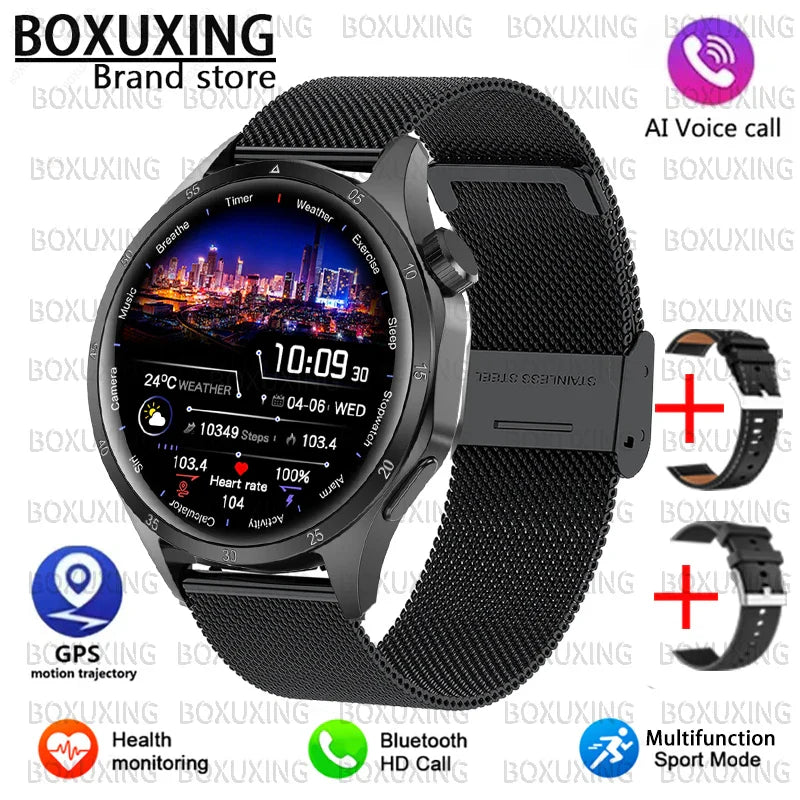 2026 New Smart Watch Men Women 1.52"HD AMOLED Screen GPS Motion trajectory Heart Rate Bluetooth Call 100+Sports Modes SmartWatch