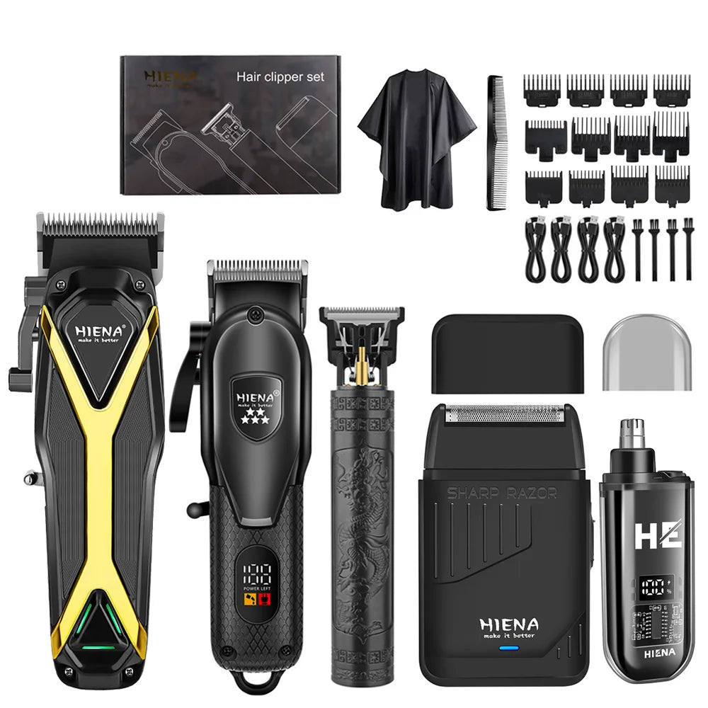 1/2/3/5-Piece Cordless Professional Men's Grooming Set Cordless Rechargeable hair Shaver trimmer Portable PrecisionTools