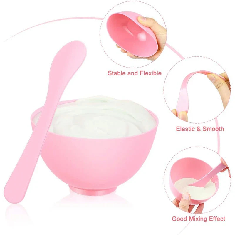 7pcs/set Facial Brush Mask Bowl Spoon Set DIY Mixing Skin Care Beauty Tools Cosmetic Supplies Face Skin Care Kit