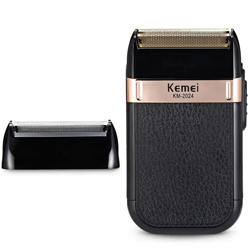Kemei powerful rechargeable shaver for men foil electric shaver beard hair shaving head bald electric razor with extra mesh