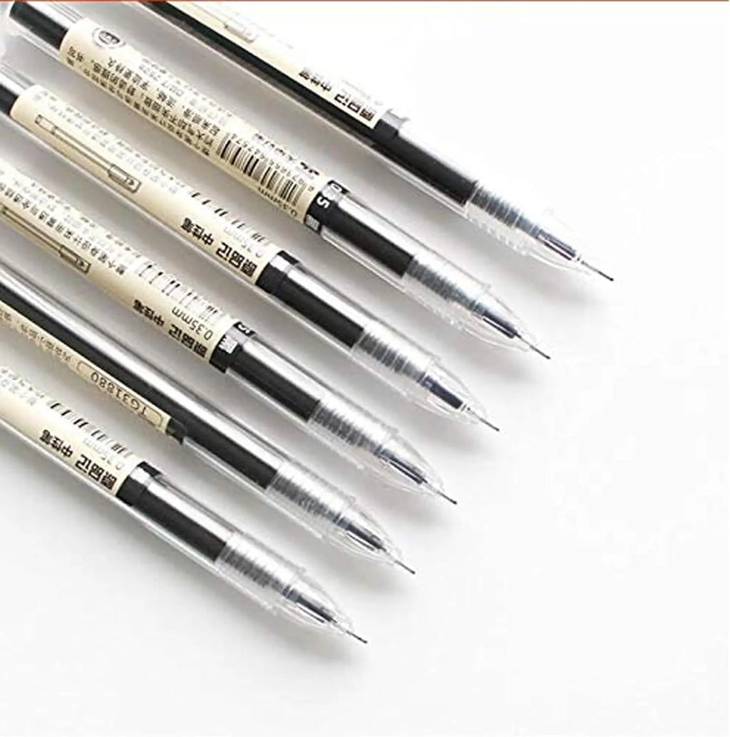 0.35mm Ultra Fine Gel Ink Pens, Quick-Drying Rollerball for Office School Writing, 12-Pack Black