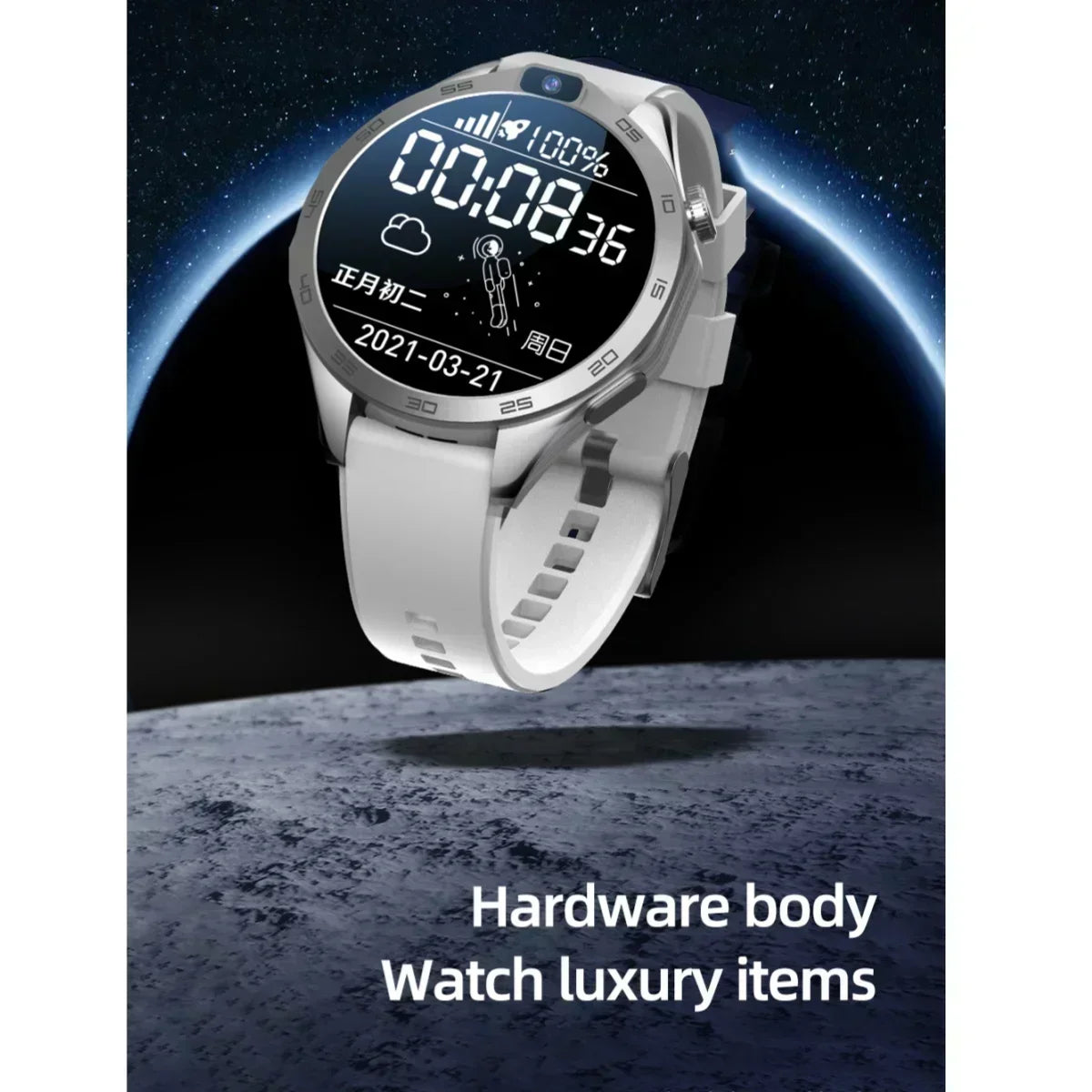 X11 New Android smartwatch 1.85-inch 1380mah battery 200W dual HD cameras GPS WIFI heart rate download APP smartwatch men waomen