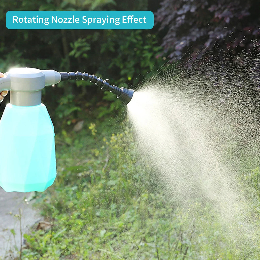 2L USB Handheld Automatic Garden Sprayer Electric Plant Mister Spray Bottle Watering Can Spritzer Adjustable Spout Plant Tools