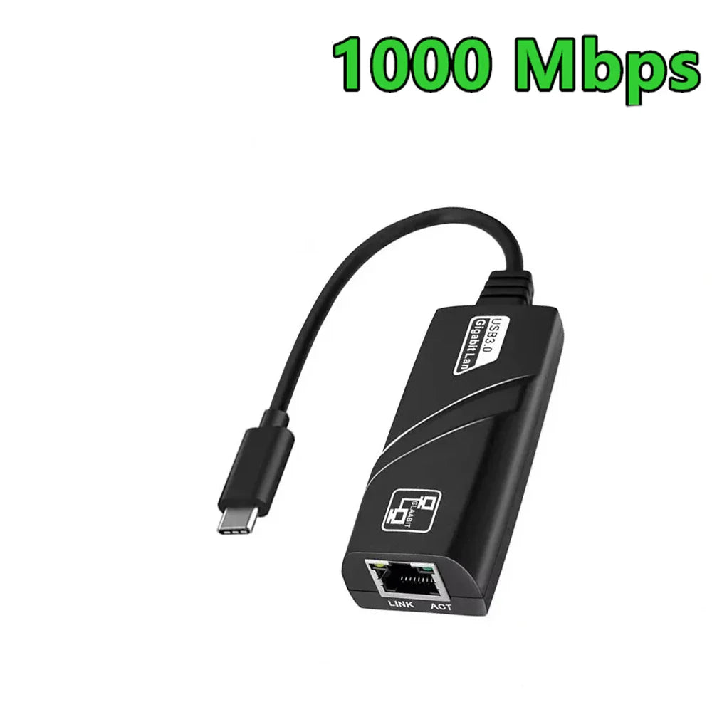 10/100/1000Mbps USB3.0 Wired Network Card USB To Rj45 Lan Ethernet Adapter Converter for PC Laptop MacBook Accessories