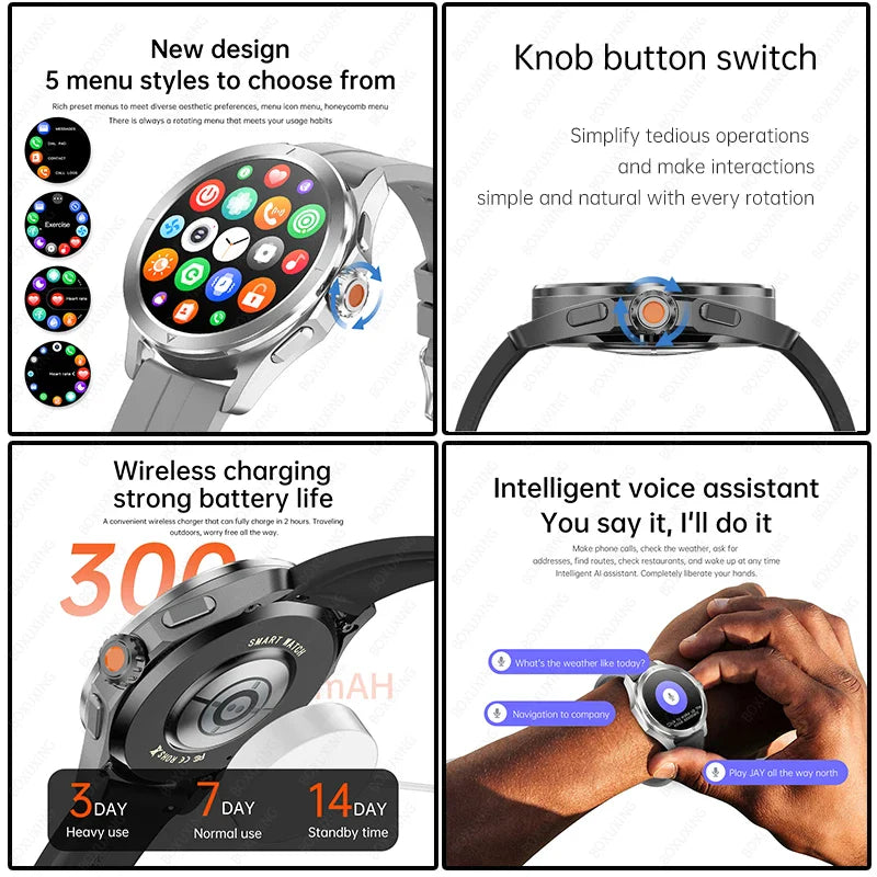 2025 New S4 Ultra Smart Watch Men Blood Oxygen Heart rate Compass Waterproof NFC GPS Tracking Bluetooth Call Sport Smartwatch