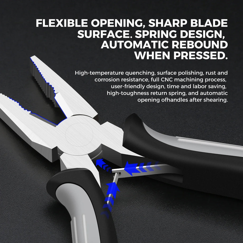 Pliers Tool Set Mini Pliers Repair Tool Bag Long Nose Flat Nose Bent Nose Combination Pliers Universal Remover Tool 8-Piece Set