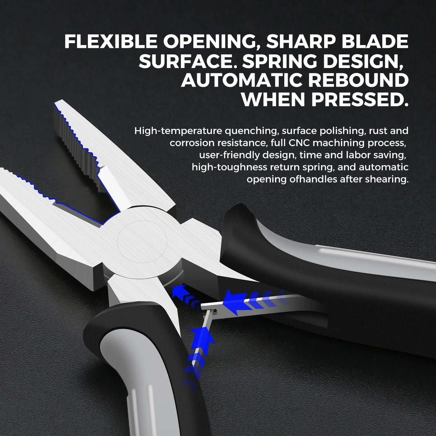 Pliers Tool Set Mini Pliers Repair Tool Bag Long Nose Flat Nose Bent Nose Combination Pliers Universal Remover Tool 8-Piece Set