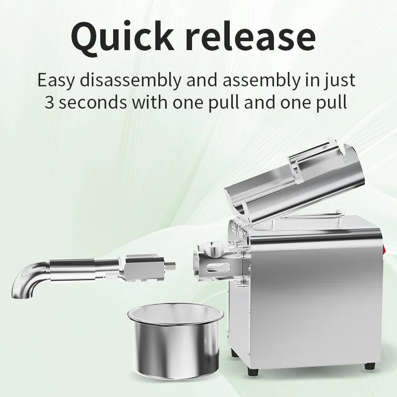 Electric Oil Press Machine,Cold/Hot Press for Home Use Automatic Oil Extractor for Peanut/Sesame/Sunflower Seeds,Stainless