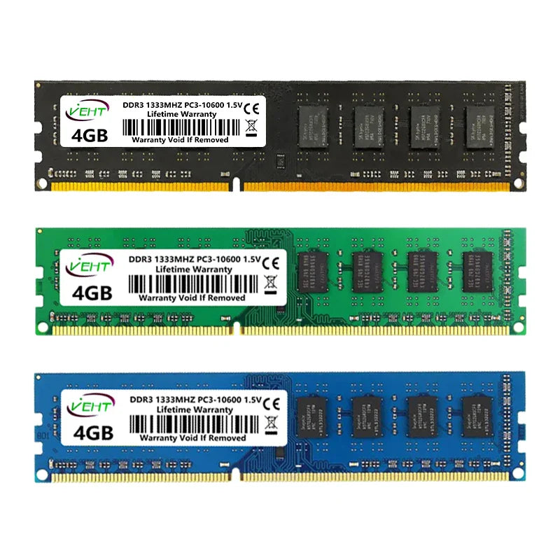 DDR2 DDR3 2GB 4GB 8GB DIMM Desktop Memoria Ram PC3 1066 1333 1600Mhz 1.5V PC2 667 800Mhz 1.8V 240Pin Computer Non-ECC Memory Ram