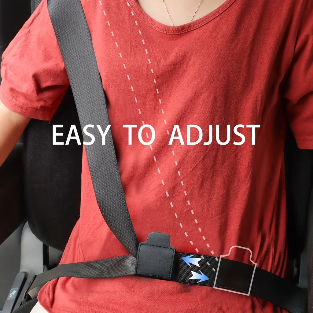 Kcimo PU leather Car seat belt adjuster Black seat belt limiter fixed clip anti-stretching neck Child Protection Car-Styling