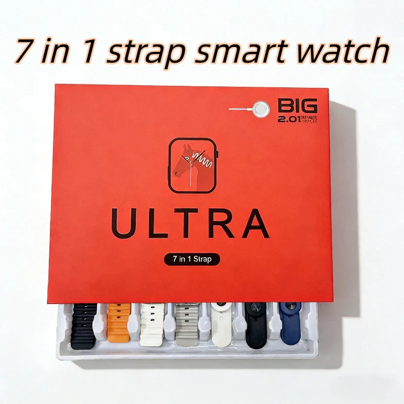 7 in 1 Strap Smart Watch Support Magnetic Charging Bluetooth Calling Health & Fitness Tra DIY Watch Faces for men women