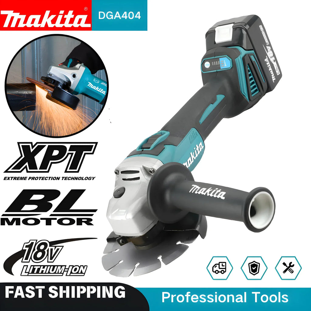 New Makita electric DGA404 Brushless Angle Grinder Polishing Cutting Machine Cordless Angle Grinder Tool For Makita 18V Battery