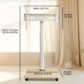 Floor Rolling TV Stand with Wheels, Mobile TV Cart for 26-75 Inch TVs up to 99 lbs, TV Stand with Swivel and Height Adjustment