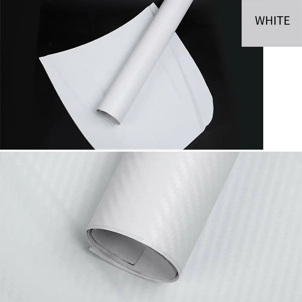 3D Carbon Fiber Car Stickers Roll Wrap Motorcycle DIY Styling Vinyl Colorful Decal for Car Exterior Interior Protection Film