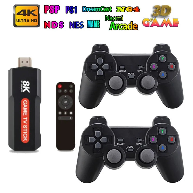 X2 PULS TV Game Stick Video Game Console Dual Wireless Controller TV Game Stick 8K Retro Classical Game Retro Game For PSP/PS1