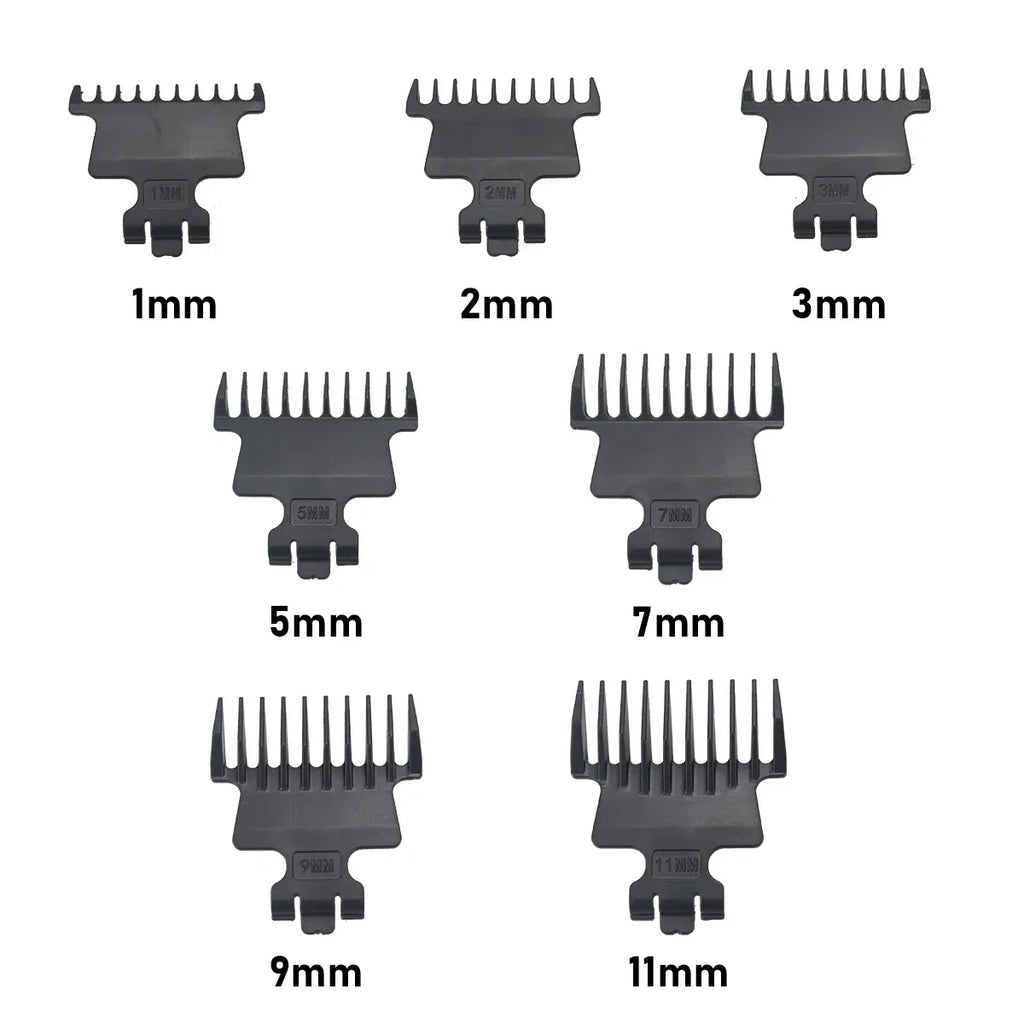For Kemei KM-2299 1 2 3 5 7 9 11mm Professional Hair Trimmer Limit Comb Guards Hairdresser Hair Cutting Guide Barber Accesories