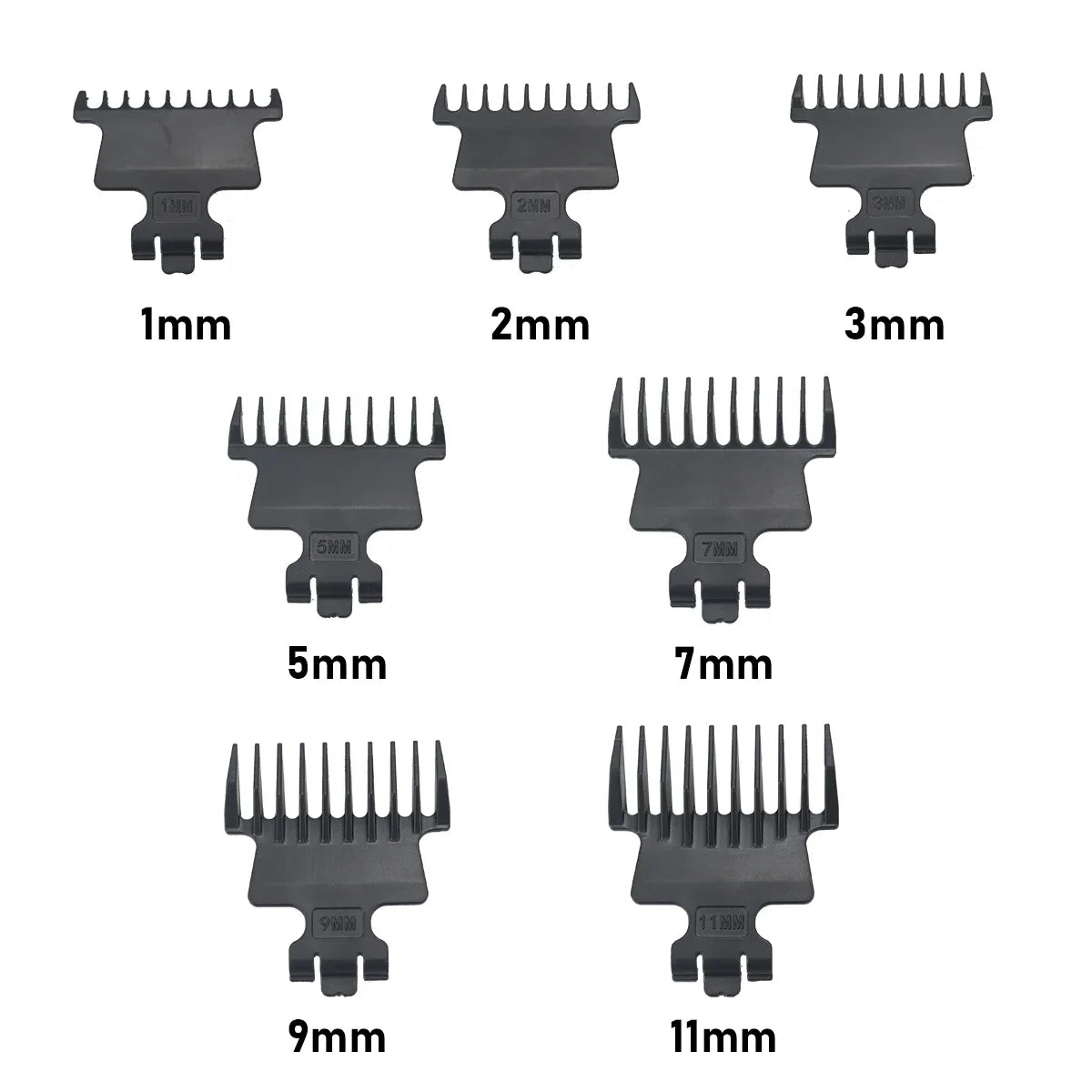For Kemei KM-2299 1 2 3 5 7 9 11mm Professional Hair Trimmer Limit Comb Guards Hairdresser Hair Cutting Guide Barber Accesories
