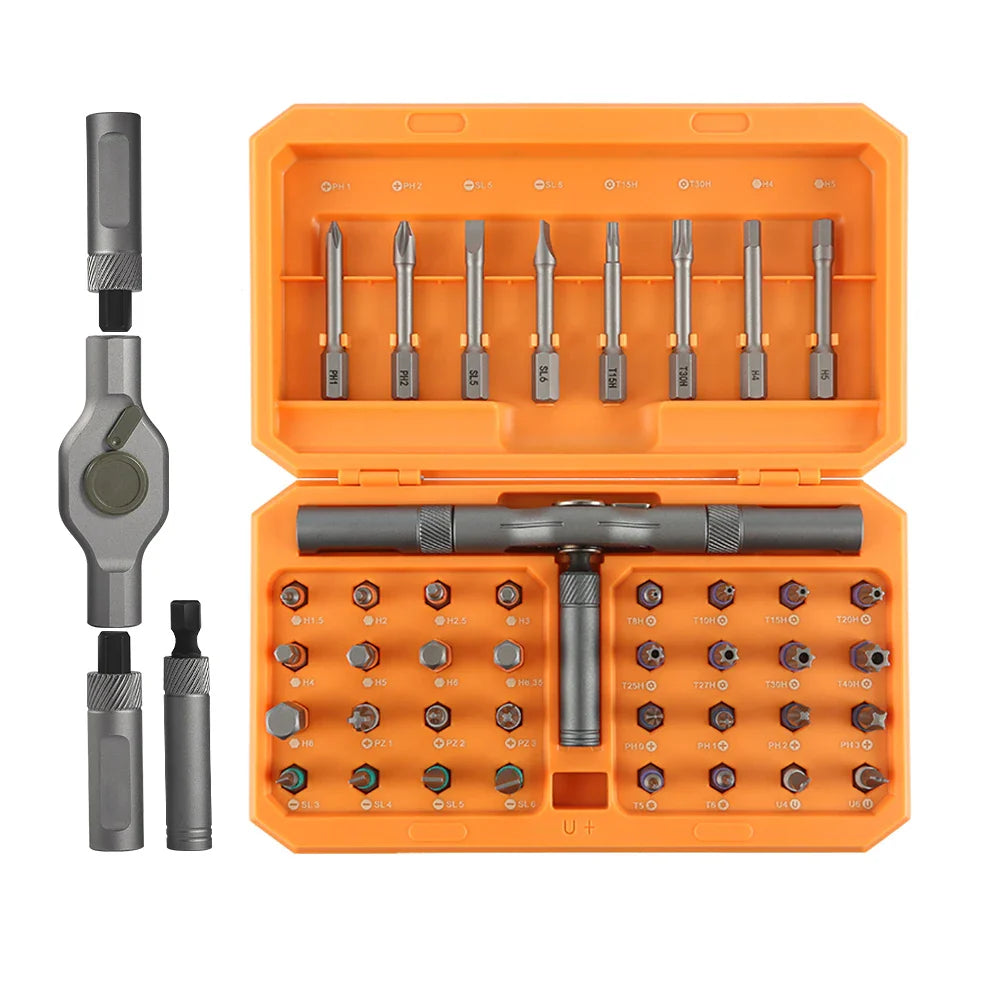 42 in 1 Ratchet Precision Screwdriver Wireless Cordless Magnetic Small Handle Portable Manual Hand Tool Kit for Household Repair