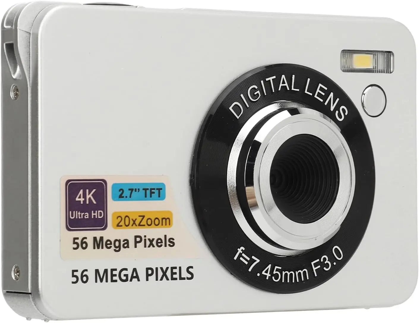 20X 56MP Digital Camera Photographic 2.7 Inch Screen 4K UHD Kids Camcorder Face Detect Auto Focus Self-Timer Camera For Children