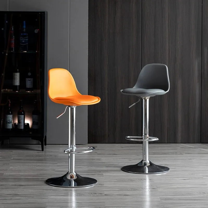 Velvet Padded Home High Kitchen Bar Benches Counter Stools Chair Island Dining Table Chair Banks Backrest Modern Barstools