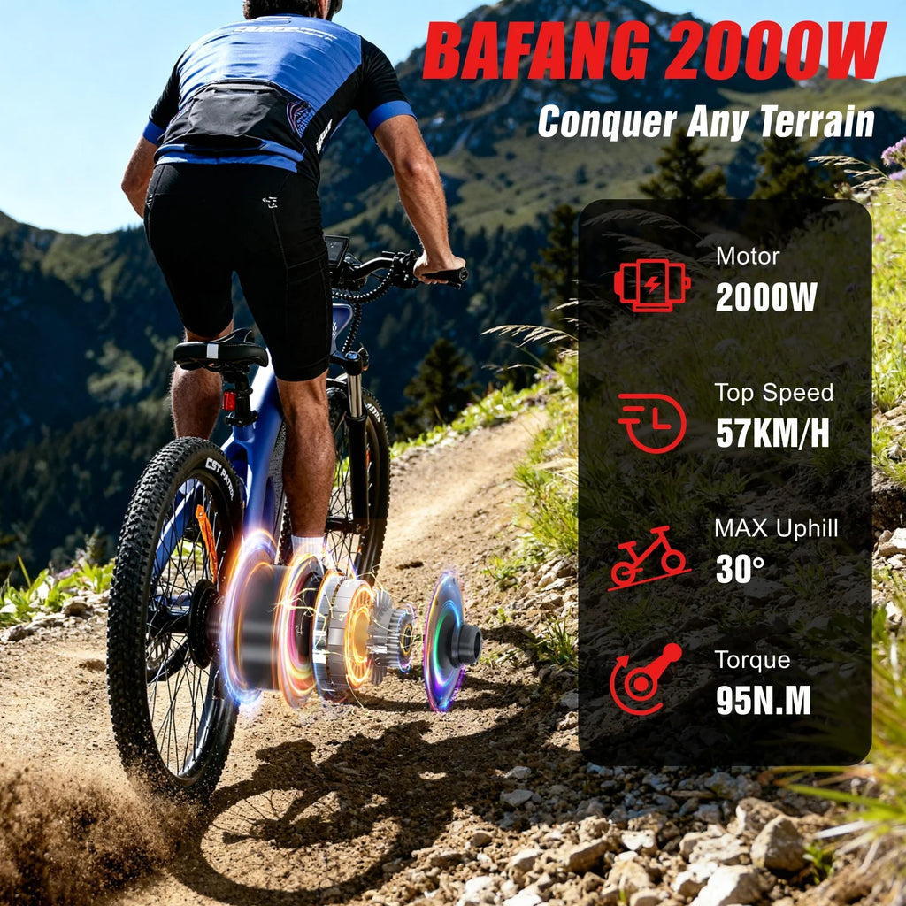 HUANCI Q5 electric bike 2000W electric dirt bike 27.5 Inch Electric Bicycle 48V20AH bike electric Mountain e bike adults ebikes