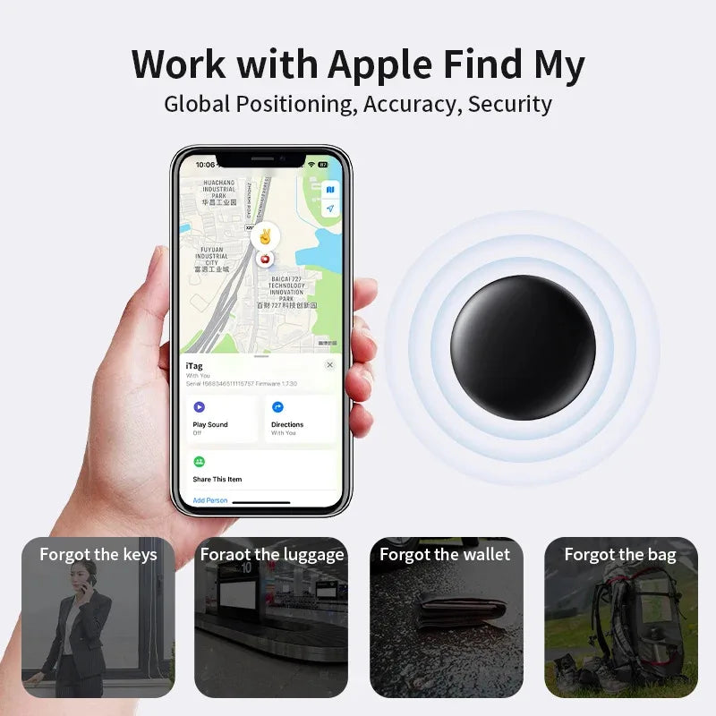 Anti-lose Security Finder Long-Distance Tracker for Apple Find My Voice Locate Suitcase Keys Bag Toys Smart Tag for IOS iPhone
