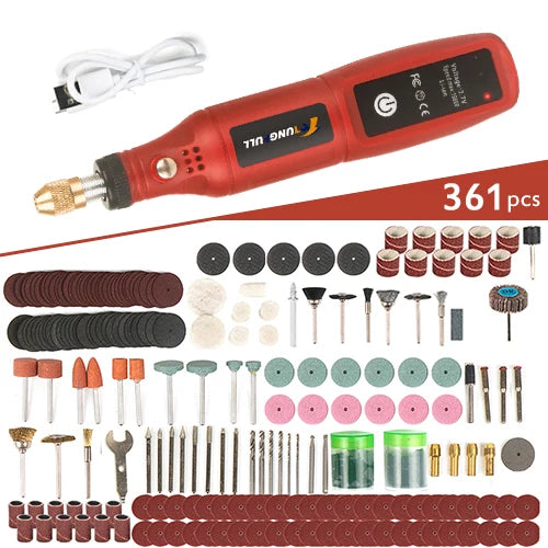 3.7V Mini Cordless Rotary Tools Electric Drill Woodworking Electric Engraving Pen for Jade Jewelry Wood Carving Nail Art