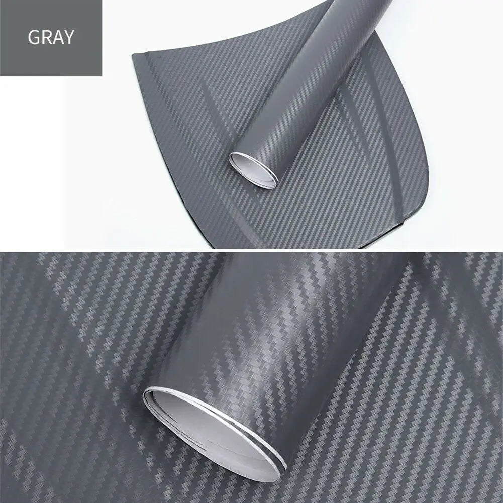 3D Carbon Fiber Car Stickers Roll Wrap Motorcycle DIY Styling Vinyl Colorful Decal for Car Exterior Interior Protection Film