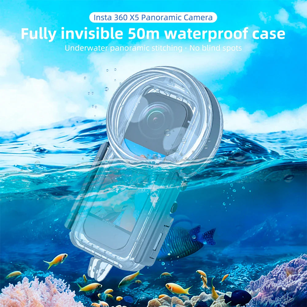 Seafrogs 50meter waterproof camera housing for Insta 360 X5