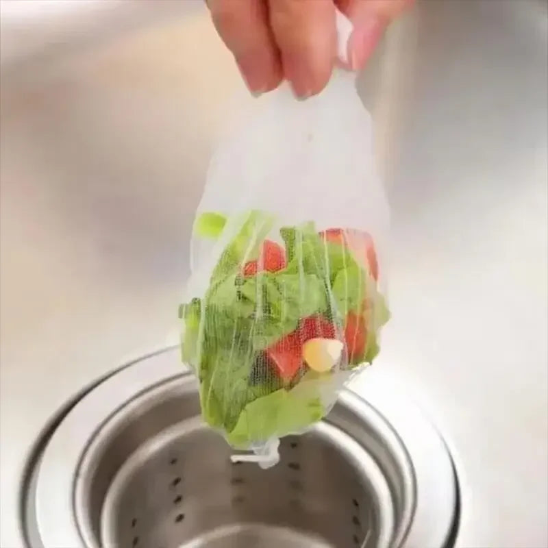 100/500pcs Disposable Sink Filter Mesh Bags Kitchen Sink Strainer Drain Hole Anti-blocking Garbage Bag Cleaning Strainers Net