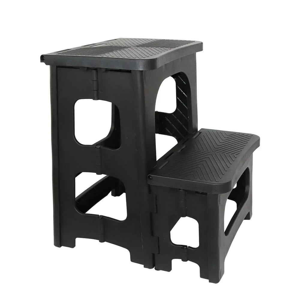 Household Two-Step Plastic Climbing Stool Step Height Stool Multifunctional Foldable Chair Car Wash Stool Stable And Non Slip