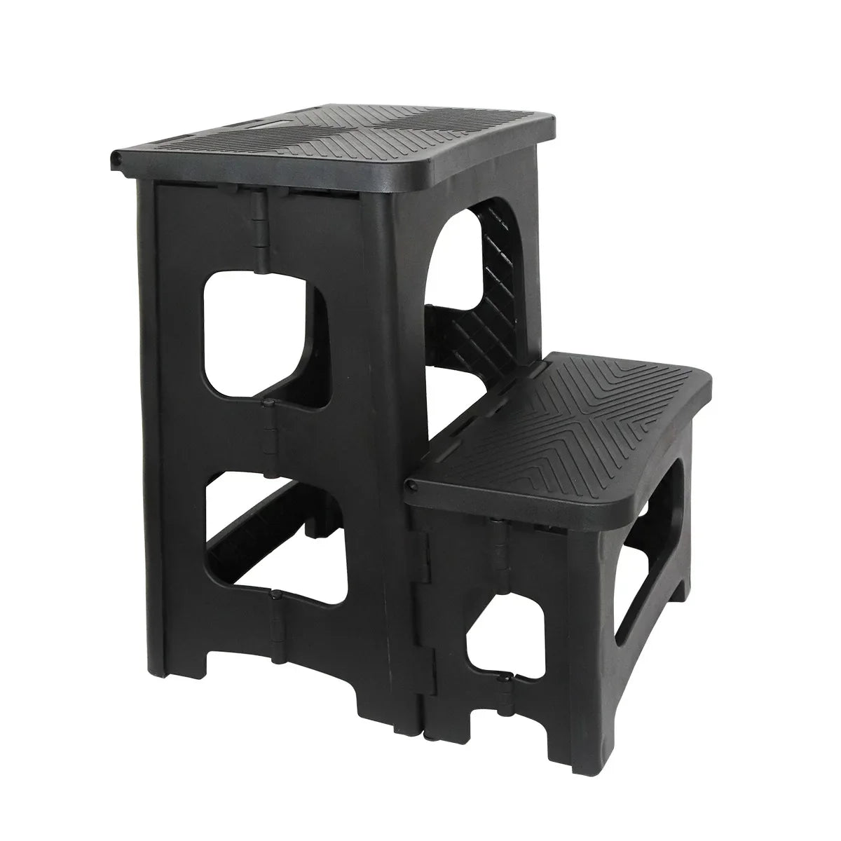Household Two-Step Plastic Climbing Stool Step Height Stool Multifunctional Foldable Chair Car Wash Stool Stable And Non Slip