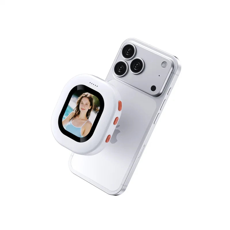 Wireless Magnetic Phone Screen Projector for iPhone Android Auto Selfie Photography Mirroring Streaming Media Device