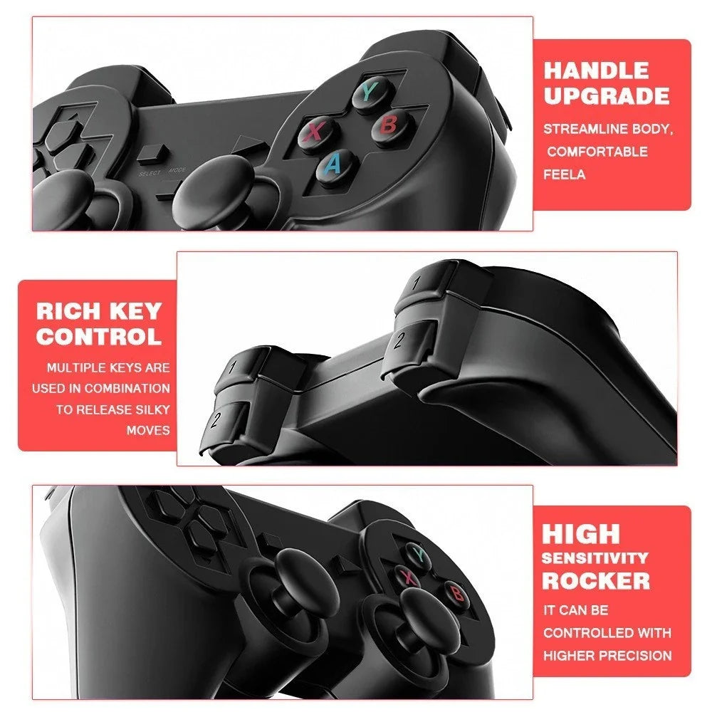 K8 Video Retro Game Console Dual Wireless Controller TV Game Stick 4K HD 20000 Retro Classical Games Retro Game player