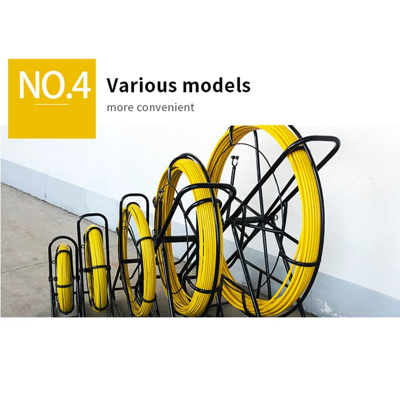 4/5/7mm Wire Cable Running Puller Rod Set Cable Pulling Tool with Stand for Electrical Wiring Construction Wire Threader