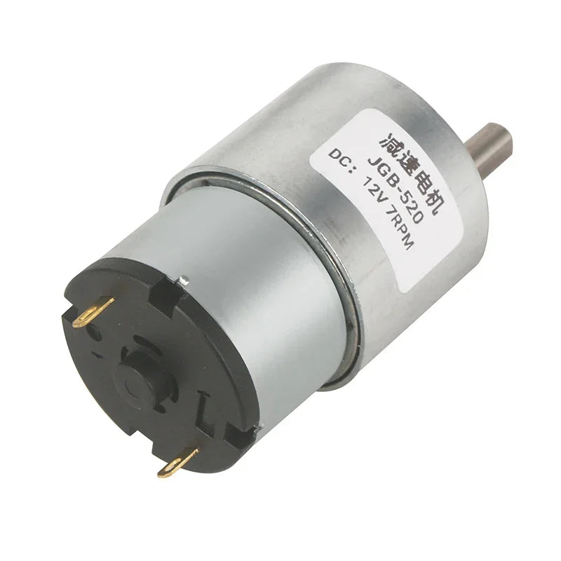 DC Gear Motor 6V/12V/24V 7RPM to 960RPM Reversible High Torque Gear Box JGB37-520 Electric Reduction Geared Motor