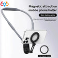 Portable Magnetic Neck Halter Mobile Phone Holder For IPhone 16 15 14 13 For Huawei For Samsung FOR Xiaomi Selfie Stand Bracket