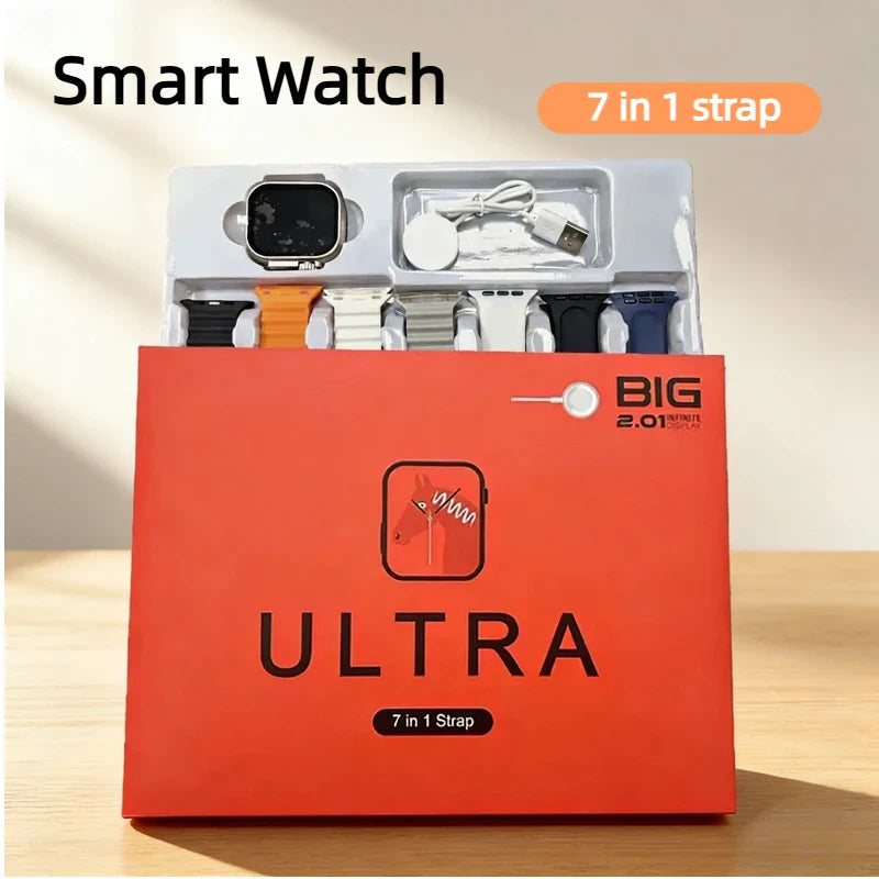 7 in 1 strap watch DT900 Support Music Wireless charging Bluetooth Calling Health & Fitness Tra Sports smart watch men and women