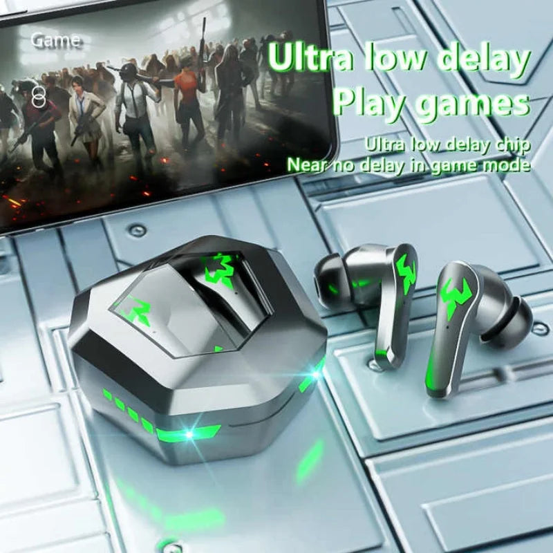 New N35 Gaming Earphones Wireless Headset LED Three-true Smart Screen Display Music Headphones Portable In-Ear Sport Earphones
