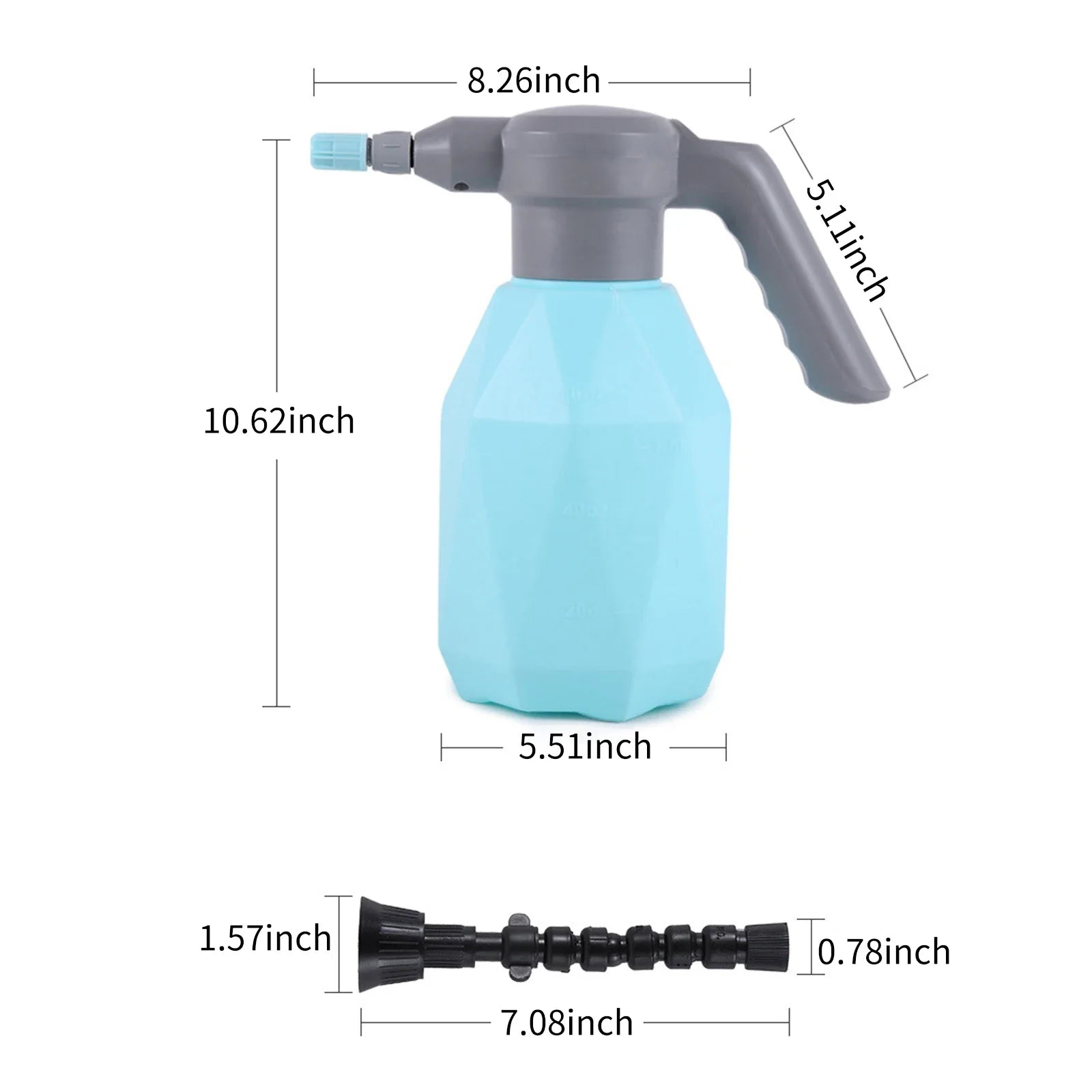 2L USB Handheld Automatic Garden Sprayer Electric Plant Mister Spray Bottle Watering Can Spritzer Adjustable Spout Plant Tools