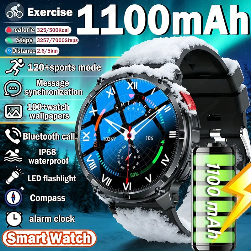 2026 New T-Rex3 Pro 1100mAh Battery Smart Watch GPS path IP68 Waterproof Sports Run tracker Outdoor Compass Military Smartwatch