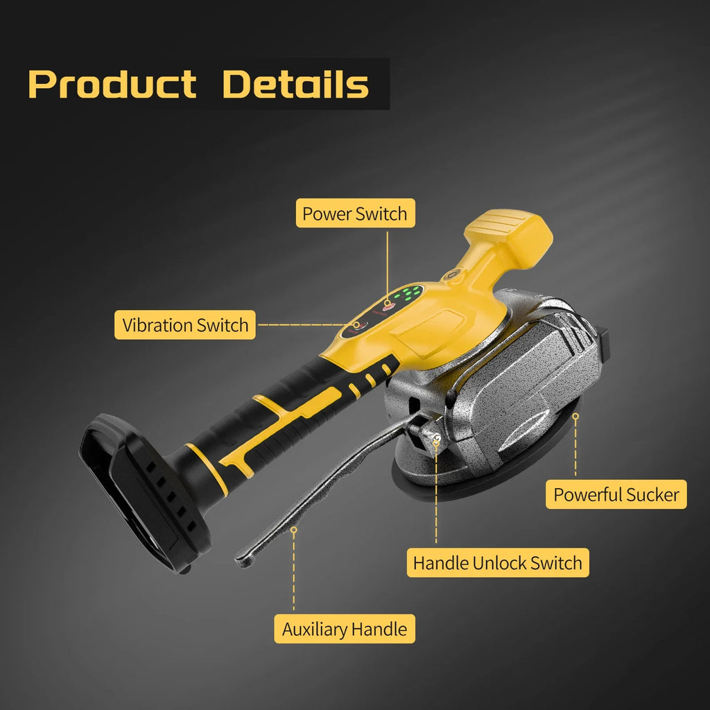 2026 Dewalt 20V Battery Tile Vibrating Tool Slip-proof Vibration Machine Suction Cup Vibrator Handheld Tiling Leveling Laying