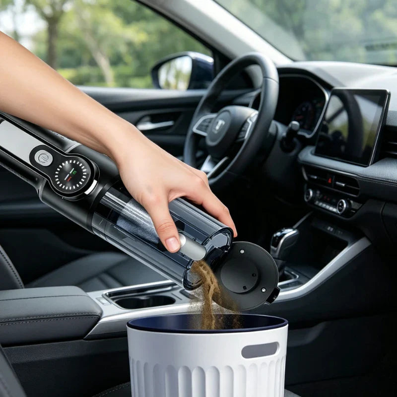 Car vacuum cleaner wireless one-button dust dump high-power portable vacuum cleaner large suction mini handheld vacuum cleaner