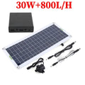 50W/30W/5W  DC 12V Low Noise Brushless Solar Water Pump Kit for Pool Black Outdoor Waterfall Fountain Garden Pool Pond Bird Bath