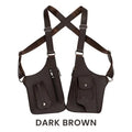 Double Shoulder Strap Multi-Pocket Outdoor Anti-Theft Tactical Fishing Bag Waterproof PU Multi-Purpose Men's Crossbody Bags