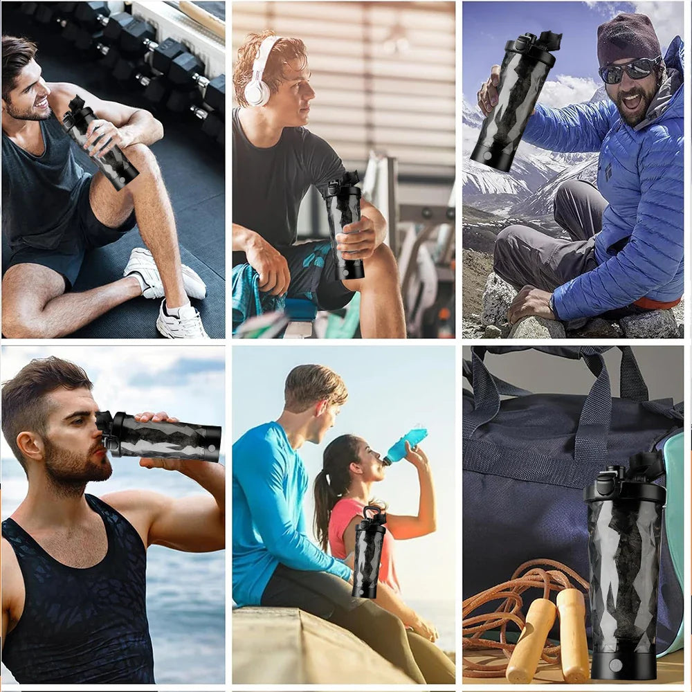 Portable Protein Shaker Cup for Gym Running Mixing Cup USB Rechargeable Automatic Mixing Mug Protein Powder Milk Coffee Mixer
