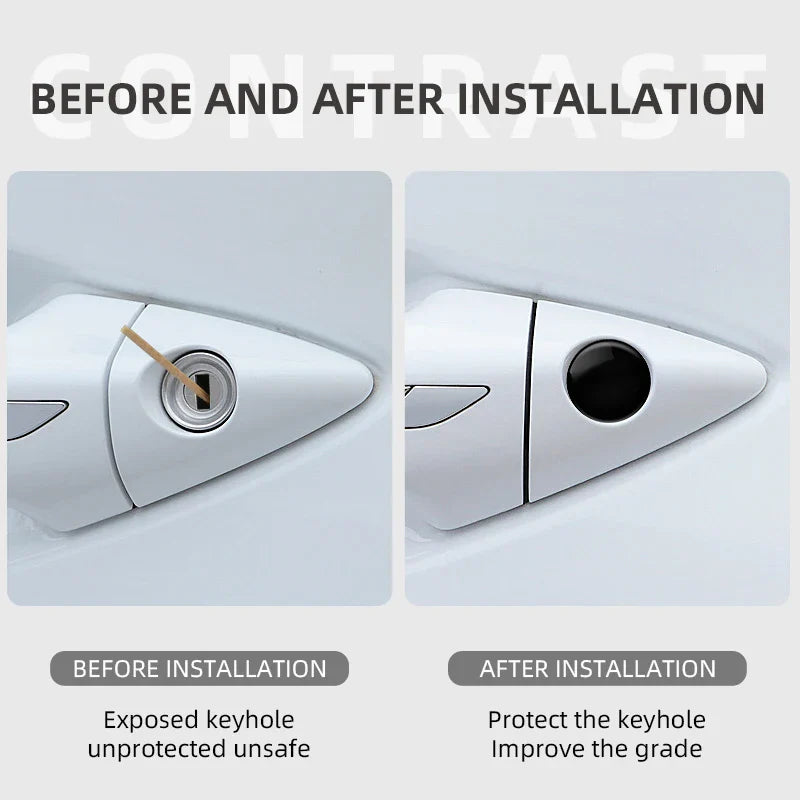 4pcs Car Door Keyhole Stickers Auto Door Lock Protection Self-adhesive Decal Universal Car Accessories for BMW X3 X5 E46 E85 E60