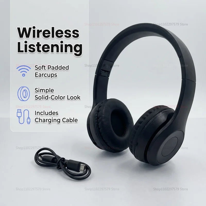 Wireless Bluetooth headset P47 foldable sports headset, suitable for office gym running exercise