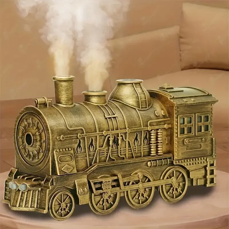 Creative Train Shaped Aroma Machine With 2 Mist Outlets Is An Air Humidifier Suitable For Office/Bedroom/Living Room Use