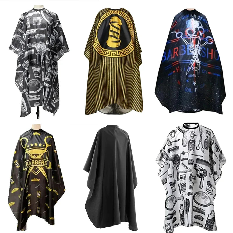 Hairdressing Coth Pattern Cutting Hair Waterproof Cloth Salon Barber Cape Professional Hair Stylist Retro Aprons Haircut Cape